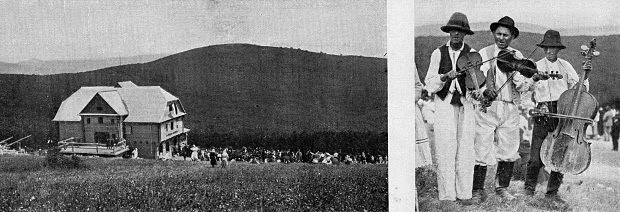Ze slavnostnho oteven  chaty 1924, hudci z Vpenek