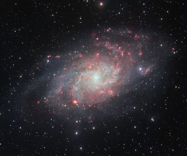 Dalekohled VST podil detailn zbr galaxie M 33 v souhvzd Trojhelnku