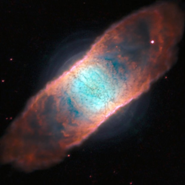 Planetrn mlhovina IC 4406 zobrazen pstroji MUSE a AOF