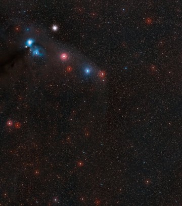 irokohl pohled na oblohu kolem slab neutronov hvzdy RX J1856.5-3754