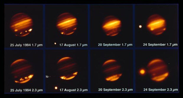 Dopad komety ShoemakerLevy 9 na Jupiter v roce 1994
