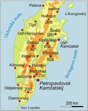 Kamatka, mapa