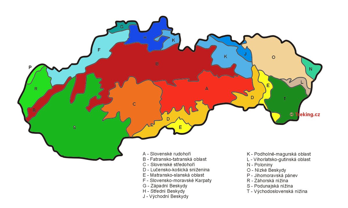 Geomorfologick oblasti Slovenska