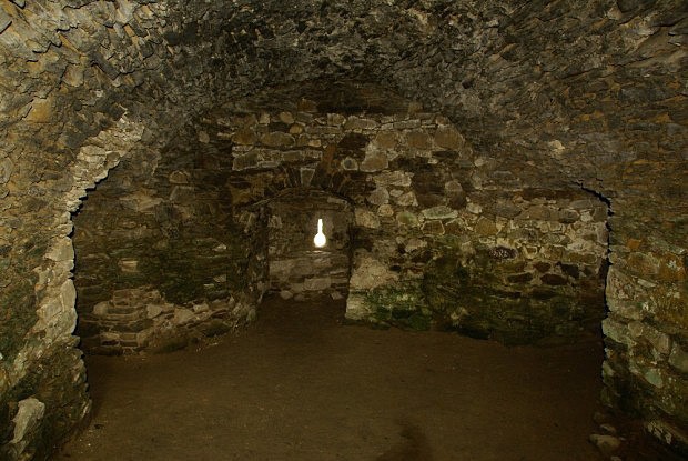 Hrad Hartentejn - klov stlna v hradnm bastionu