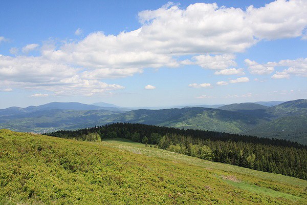Kysucké Beskydy landskab, i horisonten Babia hora