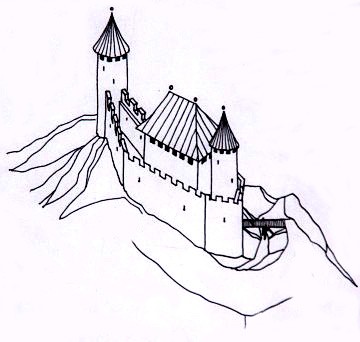Obany, mon podoba hradu