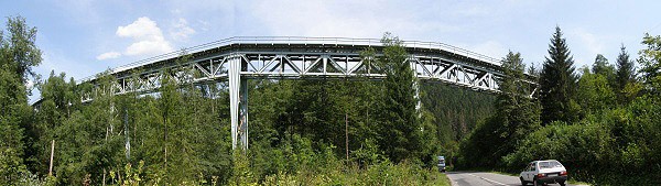 Sloen panorma jednoho z viadukt pod sedlem Zbojsk