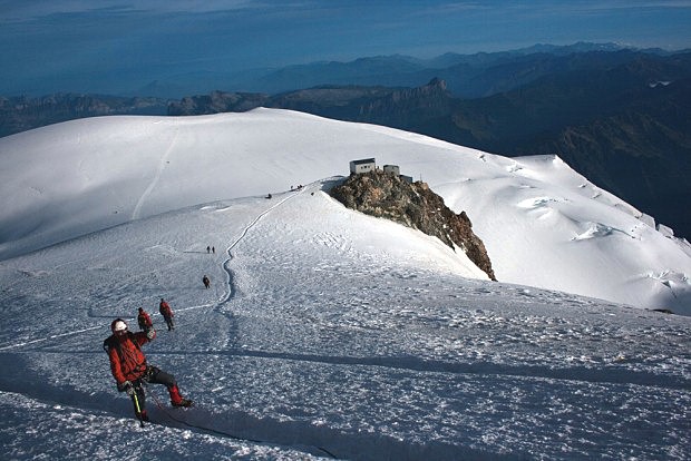 Cesta k vrcholu hory Mont Blanc
