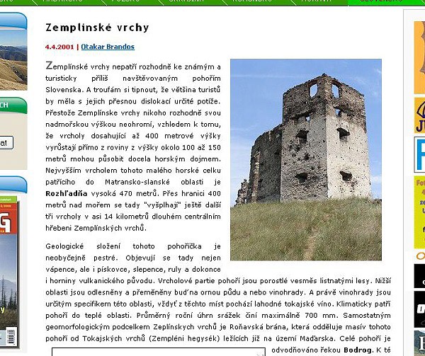 Zemplnsk vrchy z 4.4.2001 na karpaty.net
