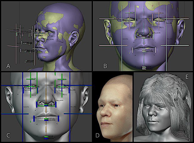 Závěrečné kroky forenzní aproximace obličeje