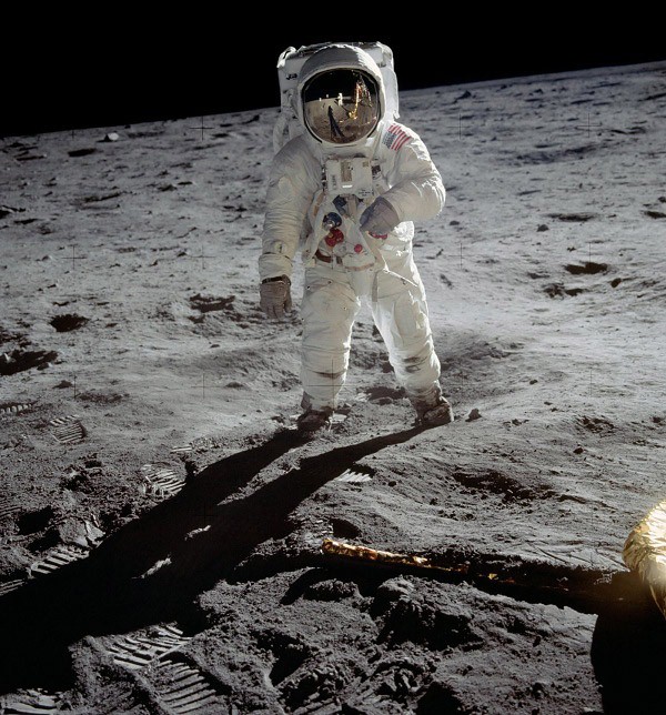 E. Aldrin na povrchu Měsíce
