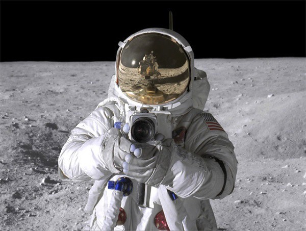 E. Aldrin na povrchu Měsíce