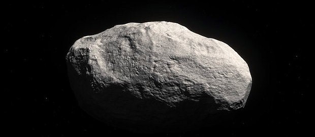Představa neobvyklé kamenné komety C/2014 S3 (PANSTARRS)