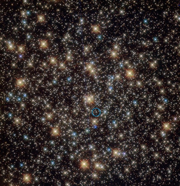 Snmek kulov hvzdokupy NGC 3201 pozen kosmickm dalekohledem HST