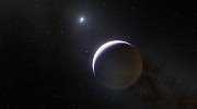 Vizualizace dvojhvězdy b Centauri a její planety