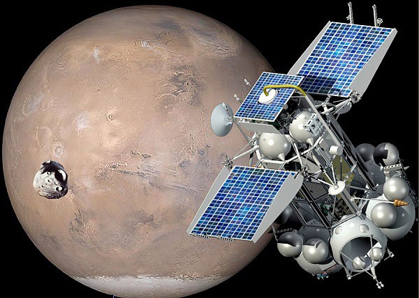 Fobos Grunt u Marsu, kresba