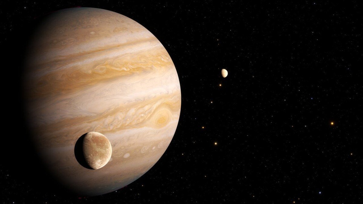 Ganymedes a Jupiter
