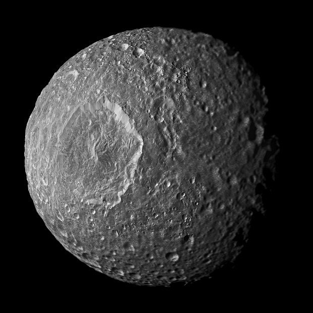 Saturnův měsíc Mimas