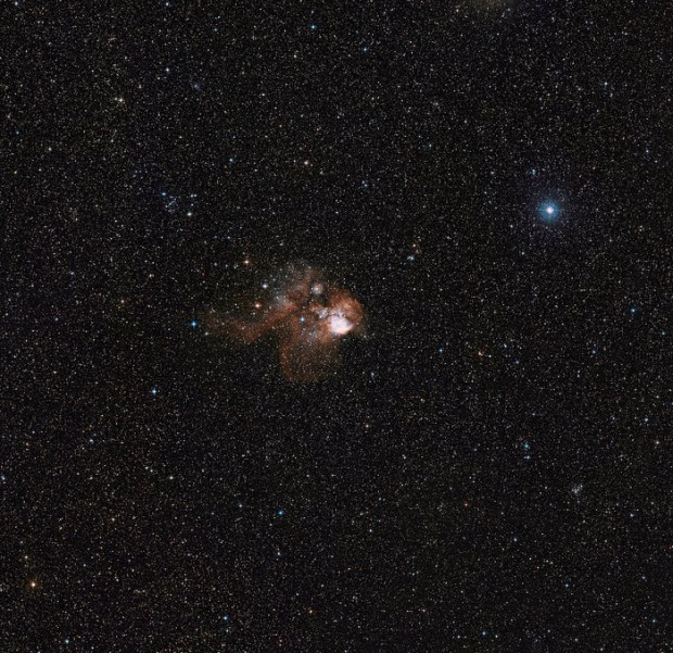 Okol NGC 2467 z archivu DSS