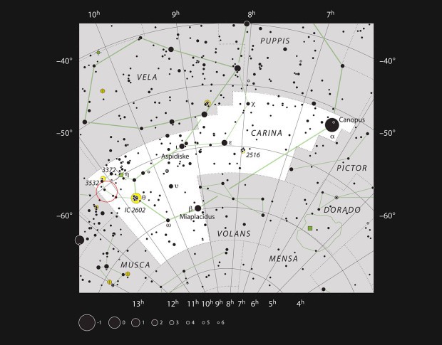 Hvzdokupa NGC 3590 v souhvzd Klu 