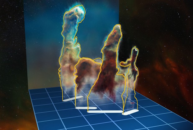 3D vizualizace Pilířů stvoření