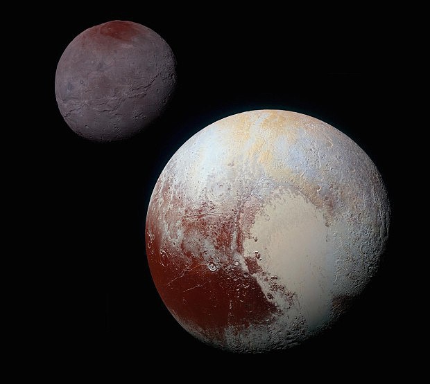 Pluto s měsícem Charon