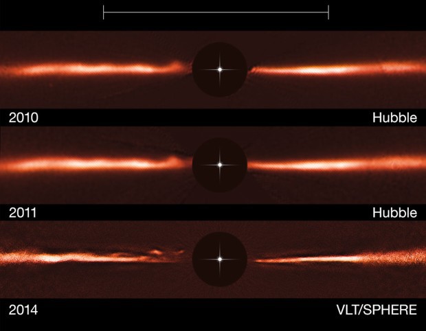 Disk kolem hvzdy AU Mic na snmcch z dalekohled VLT a HST