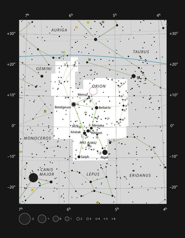 Systém GW Orionis v souhvězdí Orion