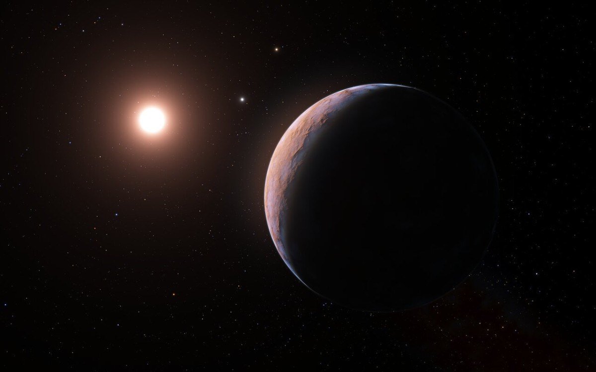 Ilustrace planety Proxima d