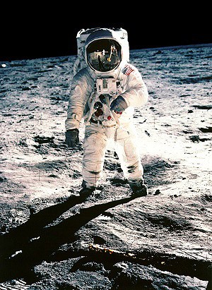 Aldrin na povrchu Měsíce