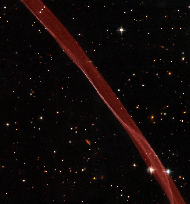 Snímek čela rázové vlny supernovy SN 1006