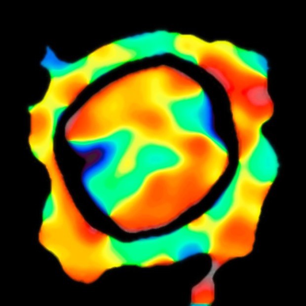 Rychlostn mapa pohybu hmoty na povrchu hvzdy Antares na zklad dat z VLTI