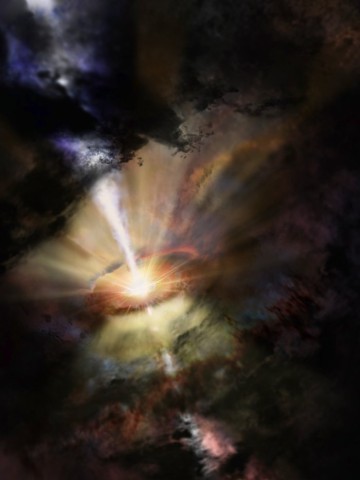 Představa chladného mezigalaktického plynu nasávaného galaxií
