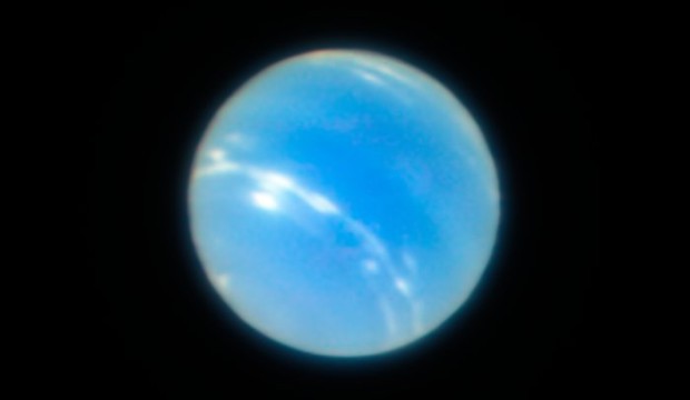 Planeta Neptun  VLT/MUSE/GALACSI  md adaptivn optiky s zkm zornm polem