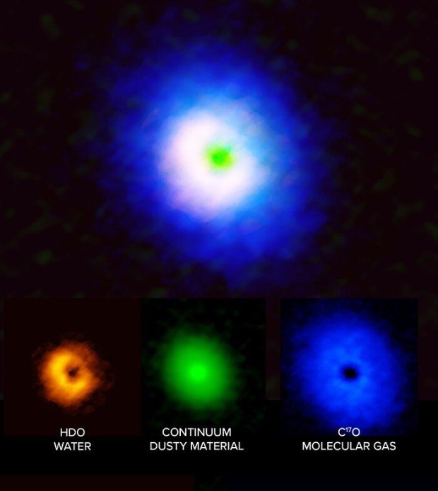 Protoplanetární disk kolem hvězdy V883 Orionis na záběrech z ALMA
