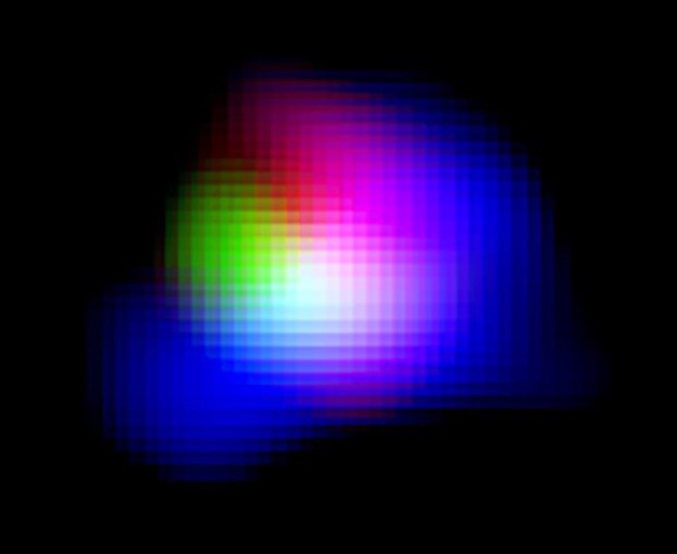 Kompozitn snmek vzdlen galaxie SXDF-NB1006-2 pozen pomoc ALMA