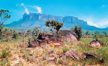 Stolová hora Kukenán - tepui na Gran Sabaně