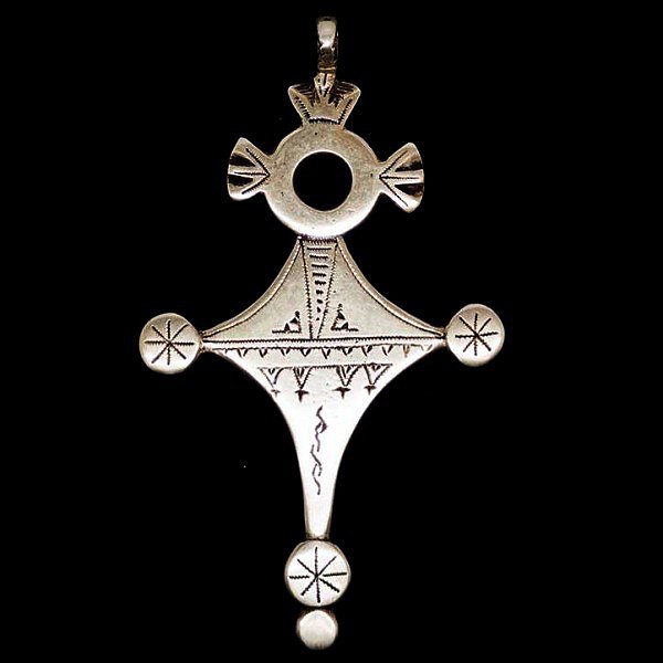 Jeden z typů tuarežských křížů, který se nápadně podobá koptskému křesťanskému kříži