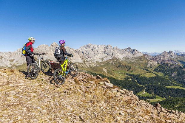  Val di Fassa - Ciclisti in Mountain bike presso Col Margherita, foto  Ronny Kiaulehn