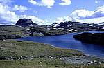 Harteign, náhorní plošina Hardangervidda. Norsko.
