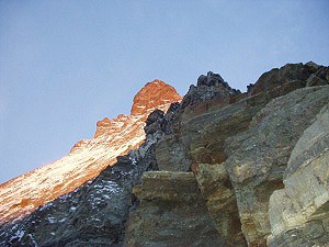 Matterhorn v zapadajícím Slunci