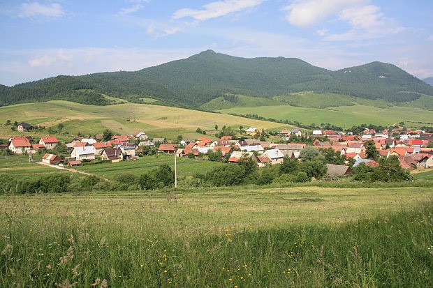 Horní konec obce Žaškov