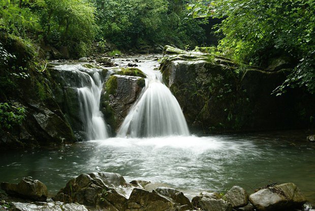 Vodopád na potoku Łomniczanka