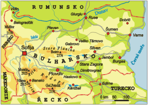 Bulharsko, mapa
