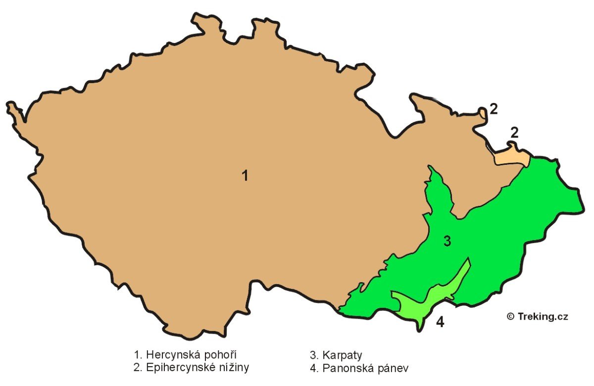 Mapa subsystémů ČR