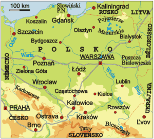 Polsko, mapa