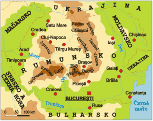 Rumunsko, mapa