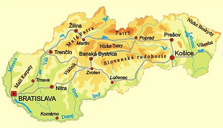 slovensko hory mapa Slovenské hory, turistika a treky | Treking.cz slovensko hory mapa