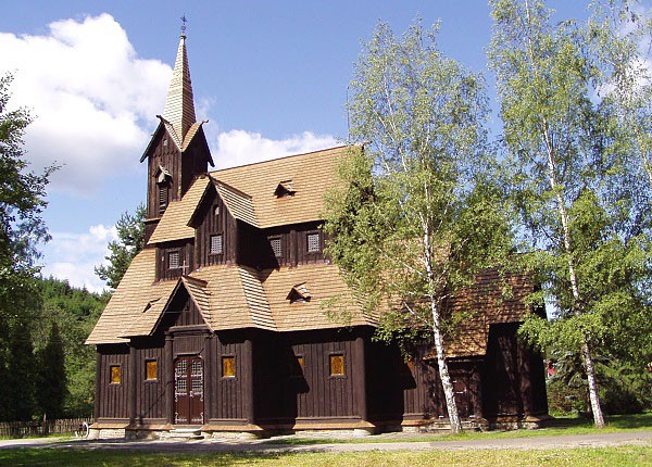 Dřevěný kostel ve středisku Bílá