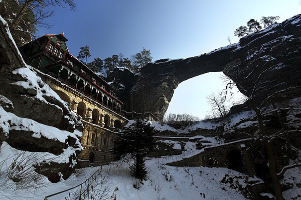 Pravčická brána - zima, foto V. Sojka